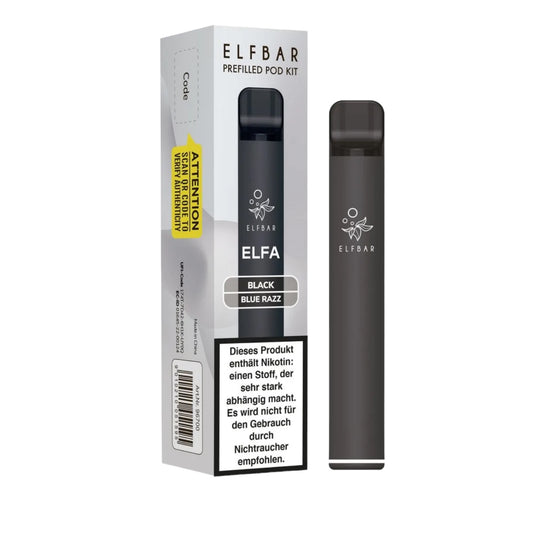 Elfbar ELFA Black Starter Kit m. Blue Razz-Pod 20mg 5